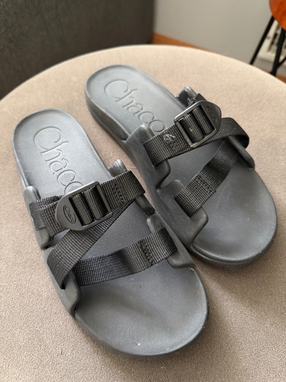 Chaco Kids 6 Black Slide Sandals Waterproof Summer Outdoor Hiking